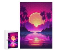 Jigsaw Puzzles for Teenagerss 300 PCS Luminous Beach Resonance Jigsaw Puzzle Relaxing Games Home Decoration Unique Birthday And Gifts 300 PCS