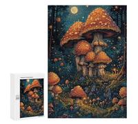 Jigsaw Puzzles for Teenagerss 300 PCS Magic Mushroom Adult Puzzles Toy Wall Decor Staycation Kill Time Stress Reduction Gifts 300 PCS