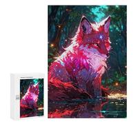 Jigsaw Puzzles for Teenagerss 300 PCS Mystical Fox in Enchanted Forest Puzzles for Adults Fun Games Analysis And Logic Parent-child Interaction 300 PCS