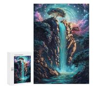 Jigsaw Puzzles for Teenagerss 300 PCS Mystical Waterfall Puzzles for Adults Fun Games Analysis And Logic Parent-child Interaction 300 PCS