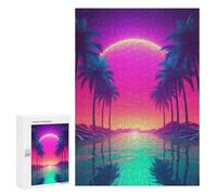 Jigsaw Puzzles for Teenagerss 300 PCS Neon Horizon Elegance Adult Puzzles Toy Wall Decor Staycation Kill Time Stress Reduction Gifts 300 PCS