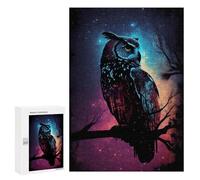 Jigsaw Puzzles for Teenagerss 300 PCS Owl Galaxy Puzzles for Adults Brain Teaser Game Pattern Assembly Parent-child Interaction 300 PCS