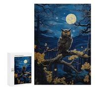 Jigsaw Puzzles for Teenagerss 300 PCS Owl Under Moonlight Adult Puzzles Toy Wall Decor Staycation Kill Time Stress Reduction Gifts 300 PCS