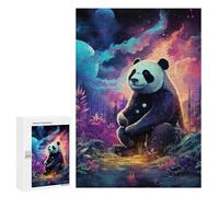 Jigsaw Puzzles for Teenagerss 300 PCS Panda in A Fantasy Forest -1 Adult Jigsaw Toy Wall Decor Staycation Kill Time Fun Activities at Home 300 PCS