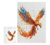 Jigsaw Puzzles for Teenagerss 300 PCS Phoenix Minimalist Puzzles for Adults Brain Teaser Game Pattern Assembly Parent-child Interaction 300 PCS