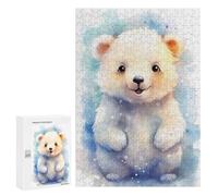 Jigsaw Puzzles for Teenagerss 300 PCS Polar Bear Cute Puzzles for Adults Brain Teaser Game Pattern Assembly Parent-child Interaction 300 PCS