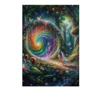 Jigsaw Puzzles for Teenagerss 300 PCS Rainbow Forest Portal Puzzles for Adults Anti-Stress Toys Difficult Challenge Deal As Gifts for The Whole Family 300 PCS