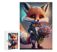 Jigsaw Puzzles for Teenagerss 300 PCS Romantic Fox Jigsaws for Adults Family Games Enhance Memory Unique Birthday And Gifts 300 PCS