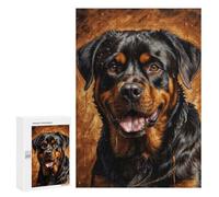 Jigsaw Puzzles for Teenagerss 300 PCS Rottweiler Portrait Puzzles for Adults Fun Games Analysis And Logic Parent-child Interaction 300 PCS