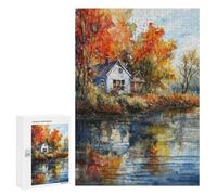 Jigsaw Puzzles for Teenagerss 300 PCS Rustic Autumn Adult Puzzles Toy Wall Decor Staycation Kill Time Stress Reduction Gifts 300 PCS
