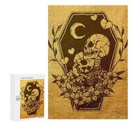 Jigsaw Puzzles for Teenagerss 300 PCS Skeleton Lovers Jigsaws for Adults Family Games Enhance Memory Unique Birthday And Gifts 300 PCS