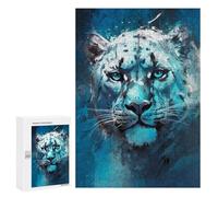 Jigsaw Puzzles for Teenagerss 300 PCS Snow Leopard Gaze Adult Puzzles Toy Wall Decor Staycation Kill Time Stress Reduction Gifts 300 PCS