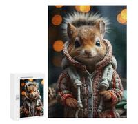 Jigsaw Puzzles for Teenagerss 300 PCS Squirrels Festive Flick Puzzles for Adults Fun Games Analysis And Logic Parent-child Interaction 300 PCS