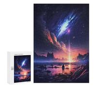 Jigsaw Puzzles for Teenagerss 300 PCS Starfall Twilight Scene Puzzles for Adults Brain Teaser Game Pattern Assembly Parent-child Interaction 300 PCS