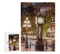 Jigsaw Puzzles for Teenagerss 300 PCS Steam Clock Vancouver Jigsaw Puzzle Relaxing Games Home Decoration Unique Birthday And Gifts 300 PCS