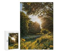 Jigsaw Puzzles for Teenagerss 300 PCS Sunlit Meadow in Bloom Jigsaw Puzzle Relaxing Games Home Decoration Unique Birthday And Gifts 300 PCS