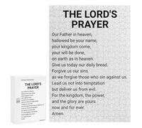Jigsaw Puzzles for Teenagerss 300 PCS THE LORDS PRAYER WHITE Jigsaw Puzzle Anti-Stress Toys Precision Cutting Parent-child Interaction 300 PCS