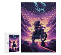 Jigsaw Puzzles for Teenagerss 300 PCS Thundering Motorcycle Ride Jigsaw Family Game Perfect Decoration Unique Gifts for Birthday And Christmas 300 PCS