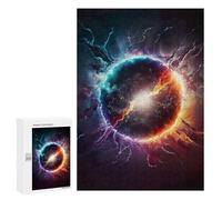 Jigsaw Puzzles for Teenagerss 300 PCS Vibrant Exploding Planet Adult Puzzles Relax Games But Fun And Humorous for Is Ideal As A Gift 300 PCS