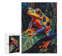 Jigsaw Puzzles for Teenagerss 300 PCS Vibrant Rainforest Frog Puzzles for Adults Fun Games Analysis And Logic Parent-child Interaction 300 PCS