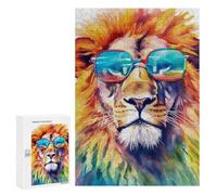Jigsaw Puzzles for Teenagerss 300 PCS Watercolors Lion 2 Jigsaw Puzzle Relaxing Games Home Decoration Unique Birthday And Gifts 300 PCS