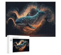 Jigsaw Puzzles for Teenagerss 300 PCS Whale of A Dream Celestial Serenity Adult Jigsaw Toy Wall Decor Staycation Kill Time Fun Activities at Home 300 PCS