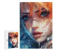 Jigsaw Puzzles for Teenagerss 300 PCS Whispering Winds A Digital Portrait Adult Jigsaw Family Game Analysis And Logic Unique Gifts for Birthday And Christmas 300 PCS