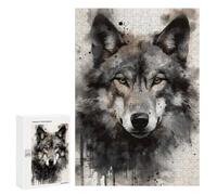 Jigsaw Puzzles for Teenagerss 300 PCS Wolf Beauty Watercolor Jigsaw Puzzle Relaxing Games Home Decoration Unique Birthday And Gifts 300 PCS