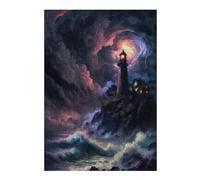 Jigsaw Puzzles for Teenagerss 38x26cm/1000pcs A Lighthouse in A Storm V4 Jigsaw Puzzle Relaxing Games Pattern Assembly Difficult And Challenge 38x26cm/1000pcs
