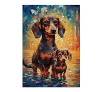 Jigsaw Puzzles for Teenagerss 38x26cm/1000pcs Dachshund Color Jigsaw Puzzle Relaxing Games Pattern Assembly Difficult And Challenge 38x26cm/1000pcs