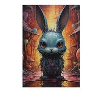 Jigsaw Puzzles for Teenagerss 38x26cm/1000pcs Dark Bunny in A Melted World Jigsaws for Adults Brain Teaser Game Home Decoration Fun Activities at Home 38x26cm/1000pcs