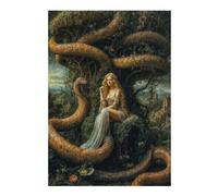 Jigsaw Puzzles for Teenagerss 38x26cm/1000pcs Eve And Serpent in Eden Garden Allegory Puzzles for Adults Toy Wall Decor But Fun And Humorous Help The Brain Exercise 38x26cm/1000pcs