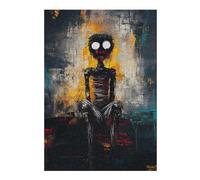 Jigsaw Puzzles for Teenagerss 38x26cm/1000pcs Haunted Silence - Expressive Abstract Figure Art Jigsaw for Adults DIY Toys But Fun And Humorous Parent-child Interaction 38x26cm/1000pcs