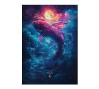 Jigsaw Puzzles for Teenagerss 38x26cm/1000pcs Pisces Zodiac Fish Puzzles for Adults Toy Wall Decor But Fun And Humorous Help The Brain Exercise 38x26cm/1000pcs