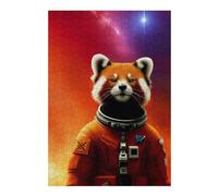 Jigsaw Puzzles for Teenagerss 38x26cm/1000pcs Red Panda Astronaut in Space Puzzle for Adults Relaxing Games Improve Memory Difficult And Challenge 38x26cm/1000pcs