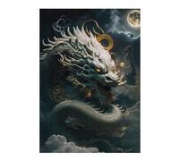 Jigsaw Puzzles for Teenagerss 38x26cm/1000pcs Serene Celestial Dragon Jigsaws for Adults Brain Teaser Game Home Decoration Fun Activities at Home 38x26cm/1000pcs
