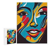 Jigsaw Puzzles for Teenagerss 500 PCS Abstract Colorful Face Art Adult Puzzles Relax Games But Fun And Humorous for Is Ideal As A Gift 500 PCS