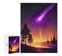 Jigsaw Puzzles for Teenagerss 500 PCS Asteroid Sunset Landscape Puzzles for Adults Brain Teaser Game Pattern Assembly Parent-child Interaction 500 PCS