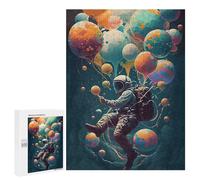 Jigsaw Puzzles for Teenagerss 500 PCS Astronaut Balloons -4 Adult Puzzles Hands-on Game Stress Reliever Unique Gifts for Birthday And Christmas 500 PCS