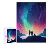 Jigsaw Puzzles for Teenagerss 500 PCS Aurora Galaxy Night Couple Jigsaw Puzzle Relaxing Games Home Decoration Unique Birthday And Gifts 500 PCS