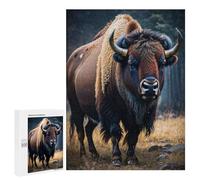 Jigsaw Puzzles for Teenagerss 500 PCS Bison in Forest Puzzles for Adults Fun Games Analysis And Logic Parent-child Interaction 500 PCS