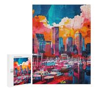 Jigsaw Puzzles for Teenagerss 500 PCS Boston Art Jigsaw Puzzle Relaxing Games Home Decoration Unique Birthday And Gifts 500 PCS