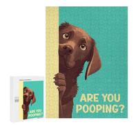 Jigsaw Puzzles for Teenagerss 500 PCS Brown Labrador Pooping Jigsaws for Adults Family Games Enhance Memory Unique Birthday And Gifts 500 PCS
