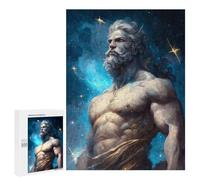 Jigsaw Puzzles for Teenagerss 500 PCS Celestial Guardian Statue Jigsaw Puzzle Anti-Stress Toys Precision Cutting Parent-child Interaction 500 PCS