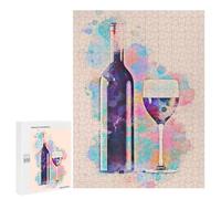 Jigsaw Puzzles for Teenagerss 500 PCS Champagne Wine Bottle Colr Adult Puzzles Hands-on Game Stress Reliever Unique Gifts for Birthday And Christmas 500 PCS
