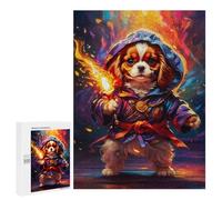 Jigsaw Puzzles for Teenagerss 500 PCS Charles Spaniel Puppy Adult Puzzles Hands-on Game Stress Reliever Unique Gifts for Birthday And Christmas 500 PCS
