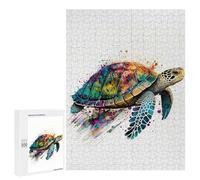 Jigsaw Puzzles for Teenagerss 500 PCS Colourful Turtle Adult Jigsaw Family Game Analysis And Logic Unique Gifts for Birthday And Christmas 500 PCS
