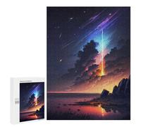 Jigsaw Puzzles for Teenagerss 500 PCS Comet Falling Sunset Puzzles for Adults Brain Teaser Game Pattern Assembly Parent-child Interaction 500 PCS