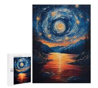 Jigsaw Puzzles for Teenagerss 500 PCS Cosmic Sunset Puzzles for Adults Brain Teaser Game Pattern Assembly Parent-child Interaction 500 PCS