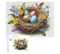 Jigsaw Puzzles for Teenagerss 500 PCS Easter Egg Nest Decor Adult Jigsaw Toy Wall Decor Staycation Kill Time Fun Activities at Home 500 PCS